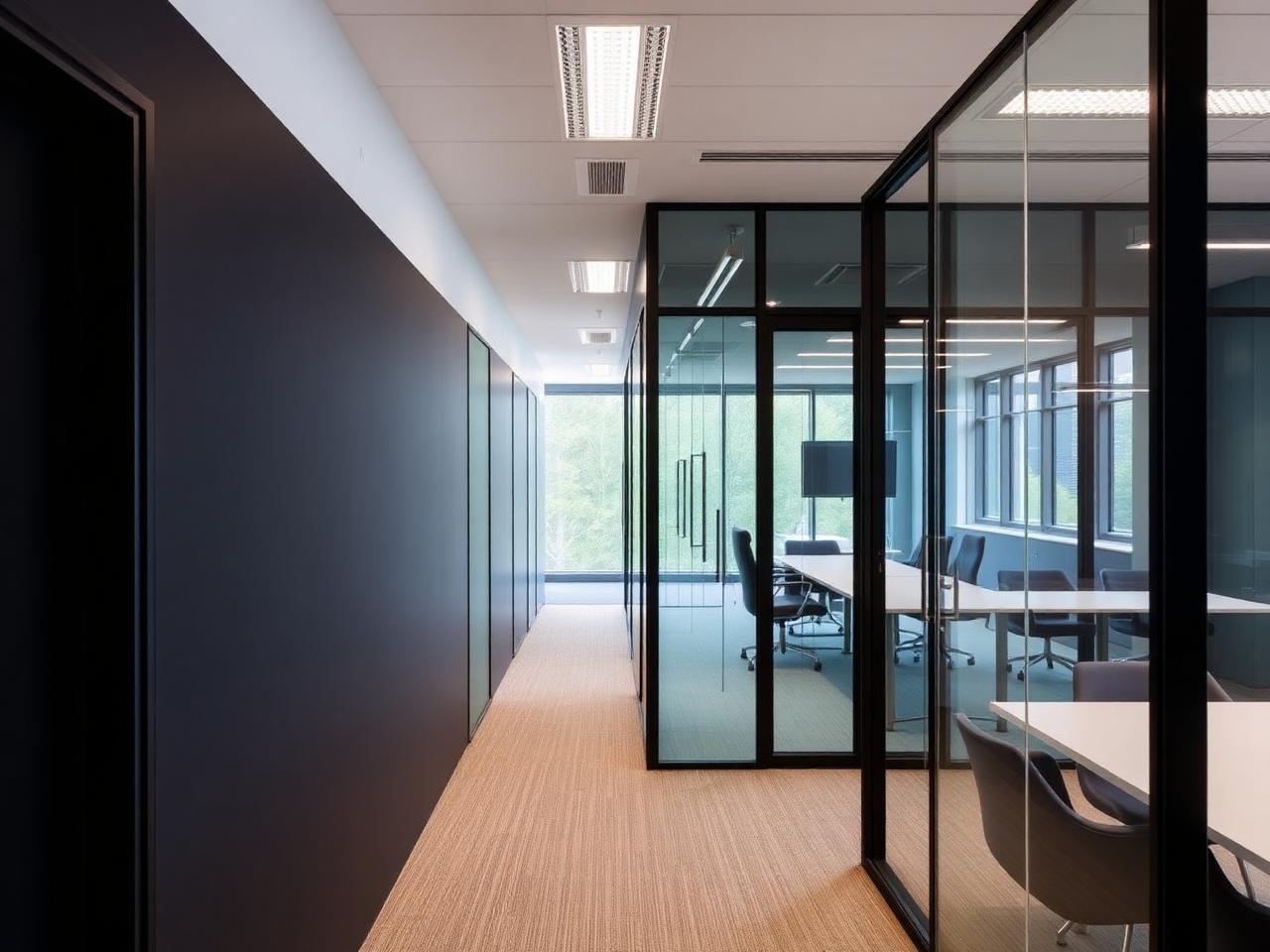 Cloisons et panneaux dans un environnement commercial moderne